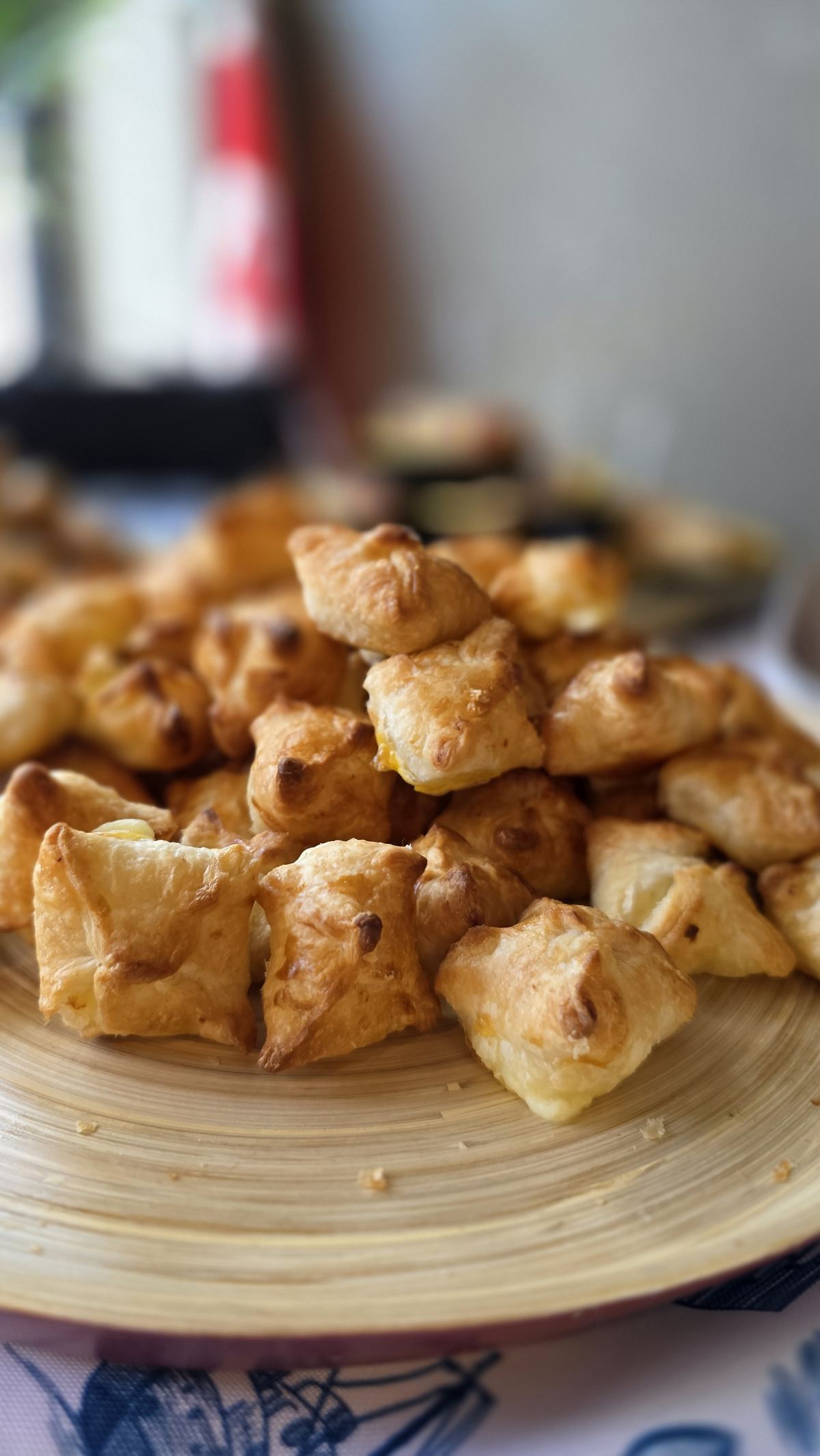 Flaky penovani pastries piled in a bowl at Kolhelly Bakery